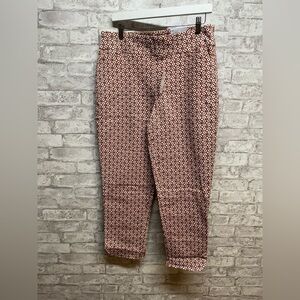 Croft & Barrow ankle patterned stretch pants women’s‎ 12 regular mid rise NWT